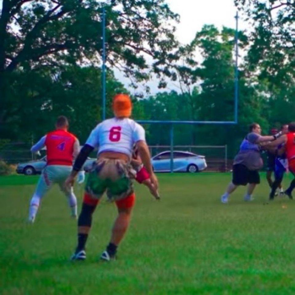 Rome Rizzo playing football in a number 6 jersey
